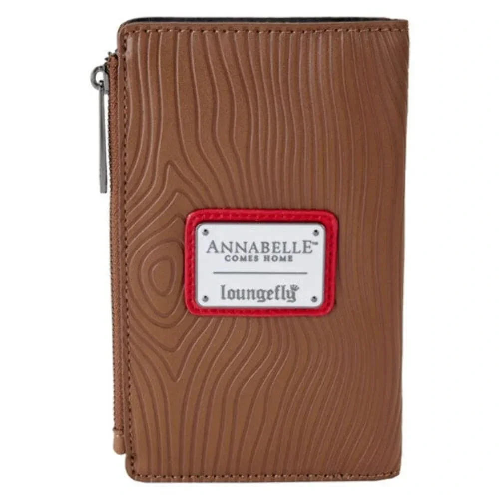Officially Licensed Warner Bros Loungefly Annabelle Cosplay Bifold Wallet Brown